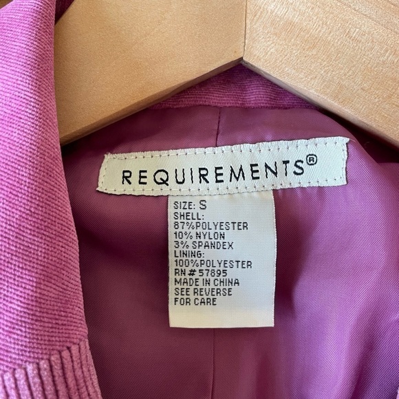 Requirements Pink Corduroy Jacket Women Small - Picture 3 of 6